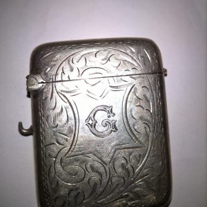 silver vesta case dated 1915